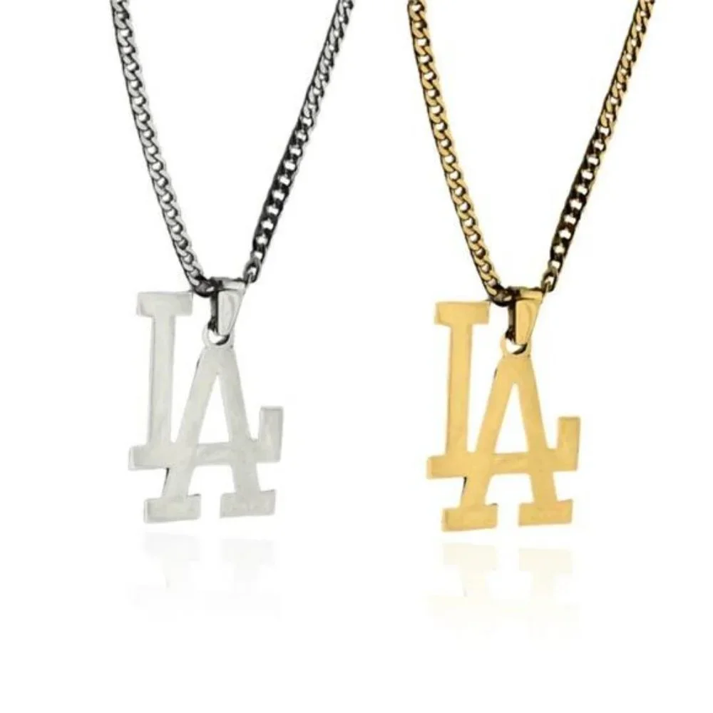 NEW MLB Los Angeles LA Dodgers Gold Team Pendant Logo Necklace 20